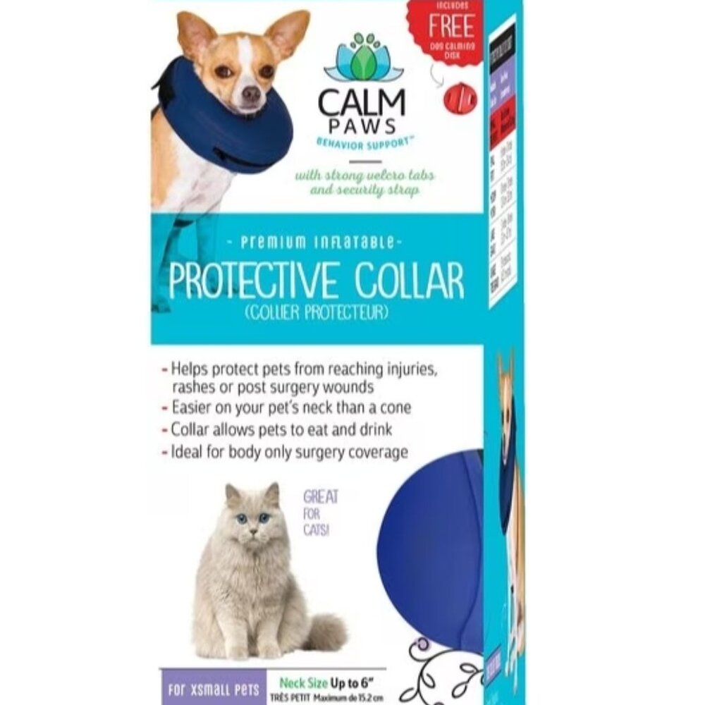 Calm Paws Inflatable Protective Dog & Cat Collar
